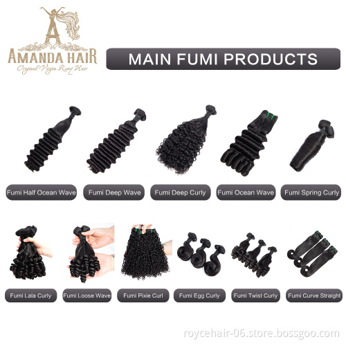 Amanda Hair 10A 11A 12A Grade Virgin Brazilian Cuticle Aligned Pixie Curl Double Drawn Hair Extensions